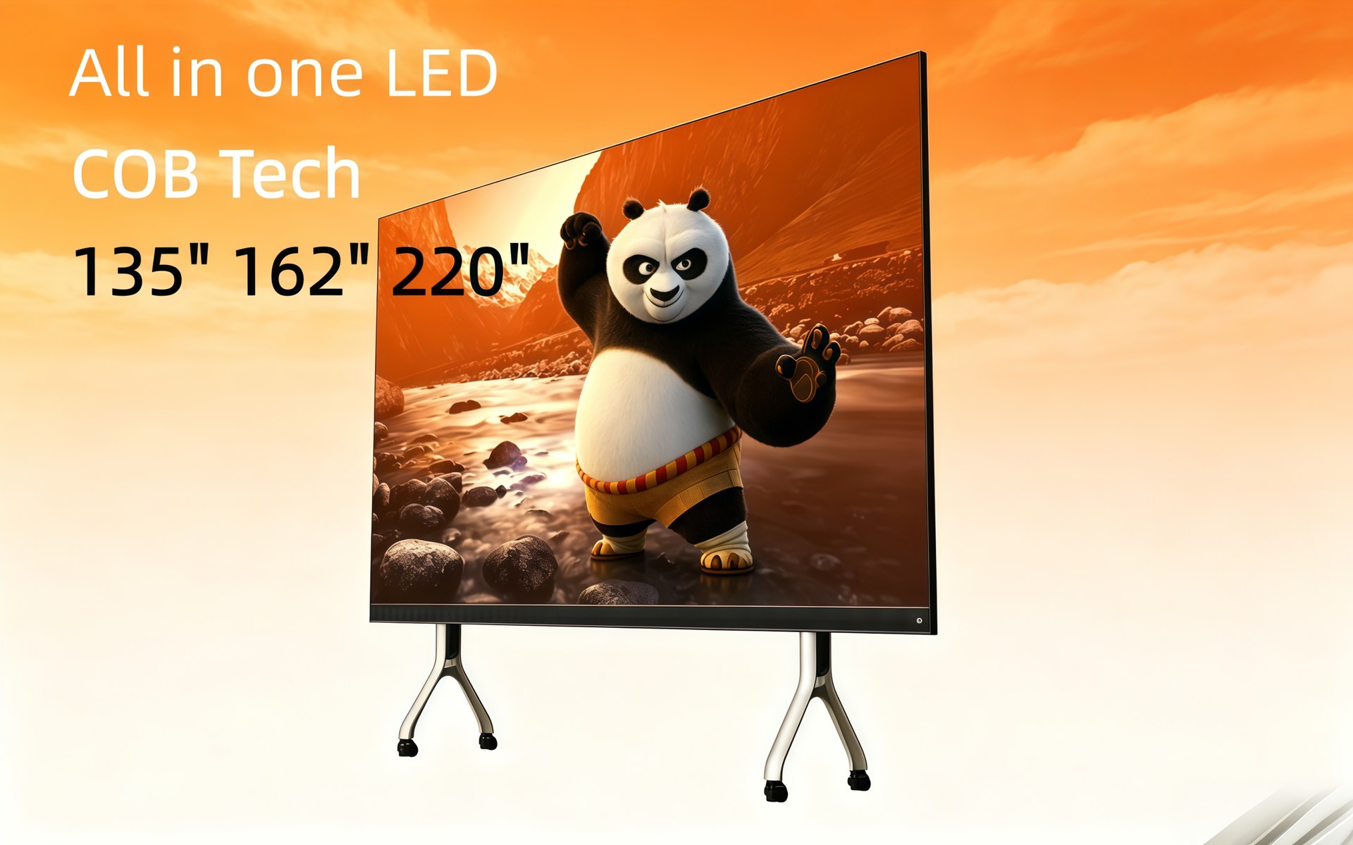 GoFutura AIO LED all-in-one COB LED display in 135 162 and 220 inches
