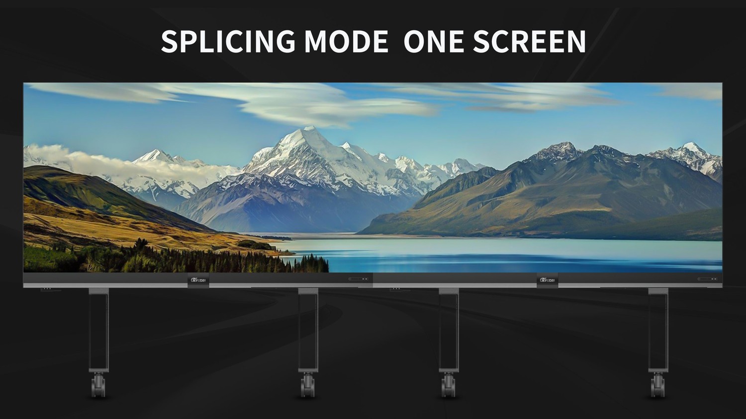 AIO LED splicing mode one screen panoramic landscape display