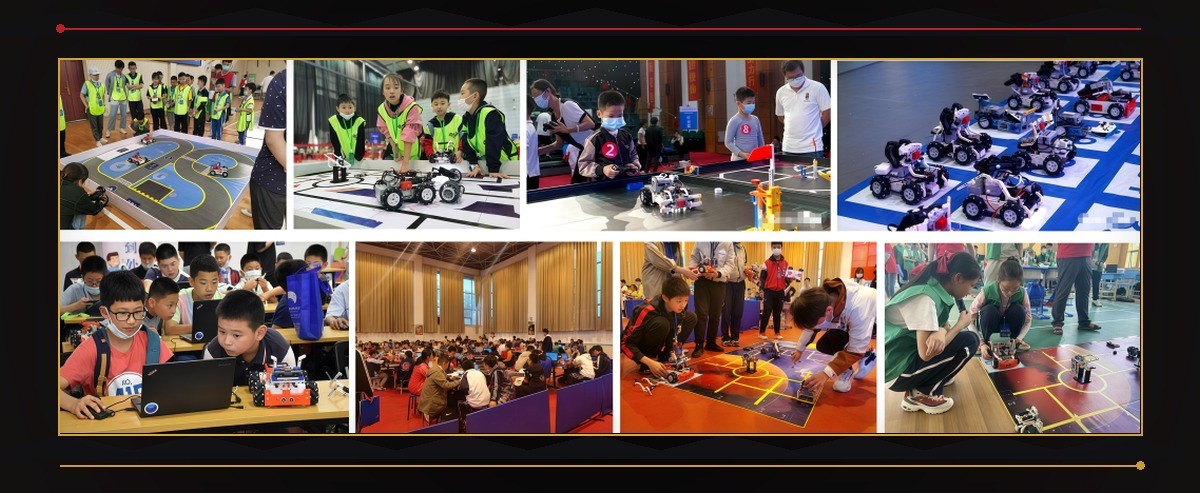 Students participating in robot competitions