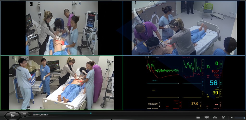 Split-screen training view