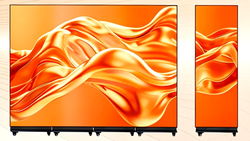 Multiple LED posters seamlessly spliced into one large screen
