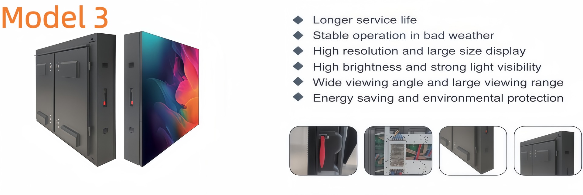 Model 3 all-weather outdoor LED billboard