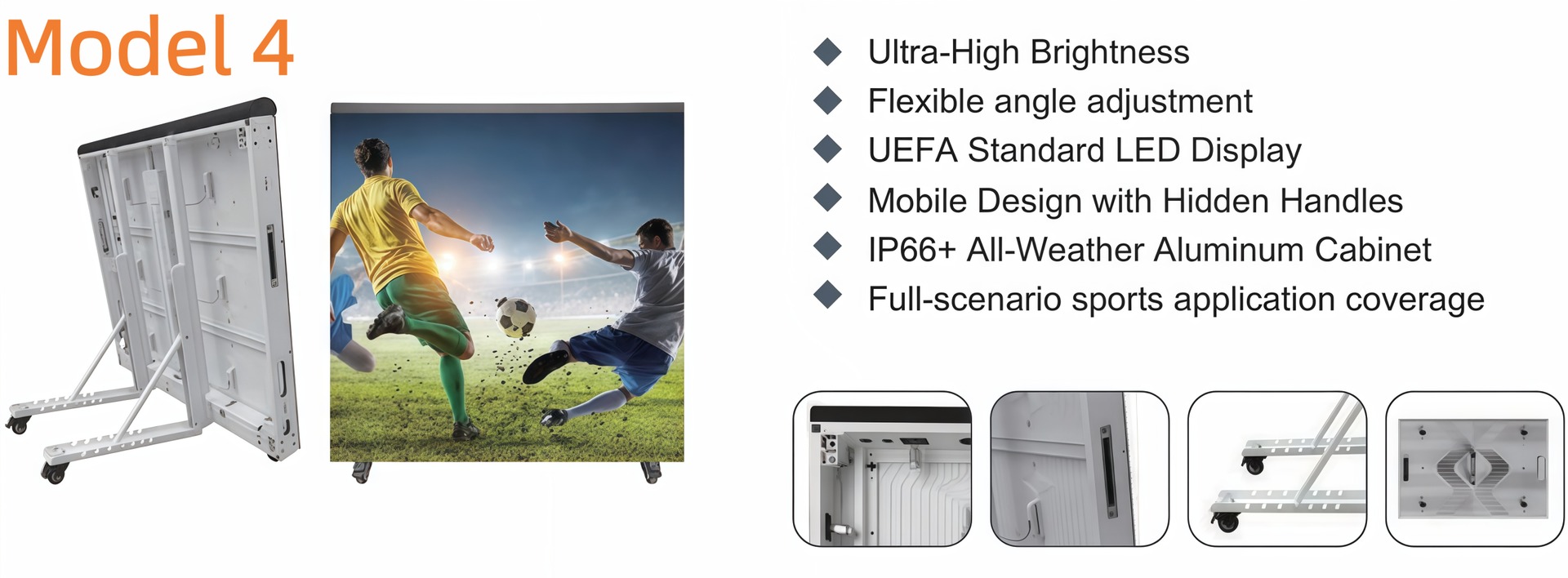 Model 4 UEFA standard stadium perimeter LED display