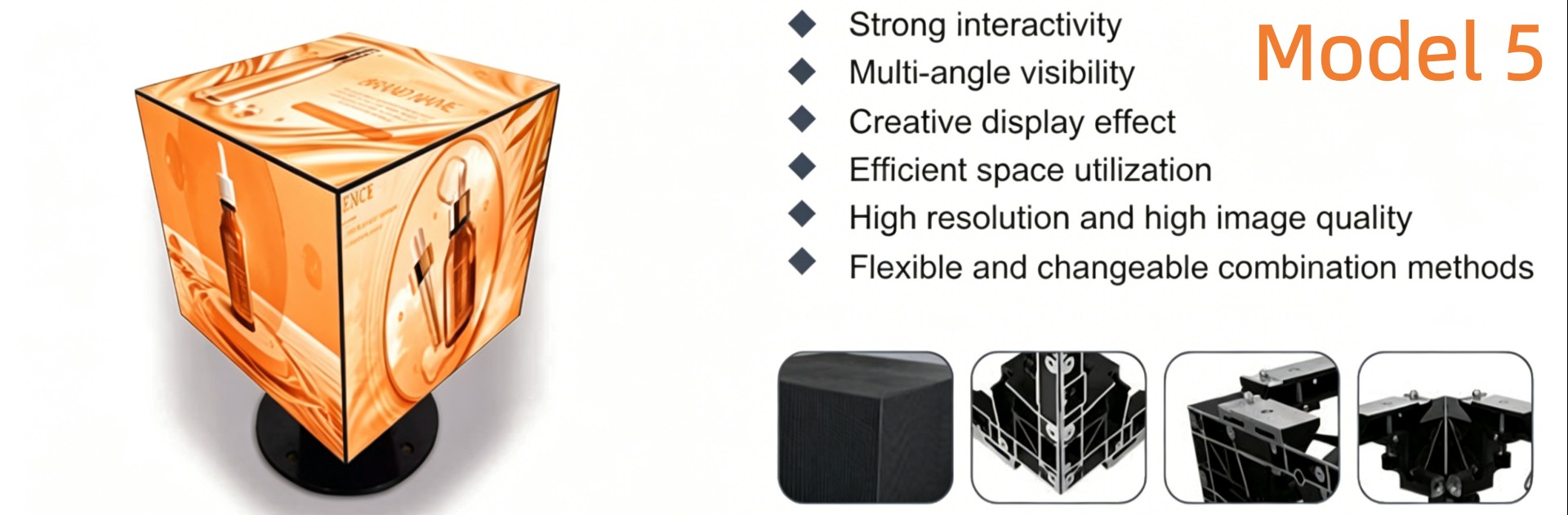 Model 5 creative LED cube display