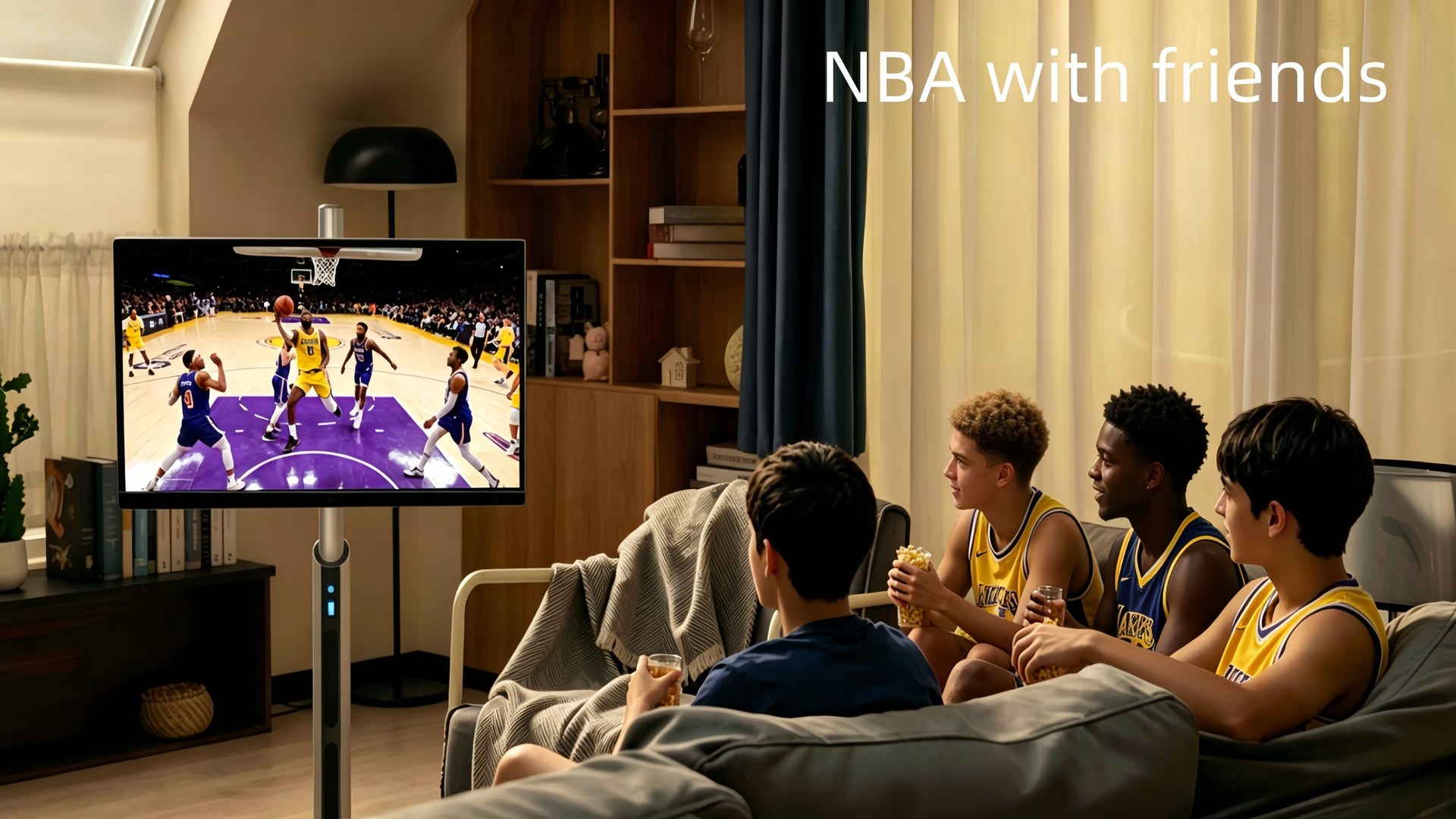 Portable display for watching sports with friends