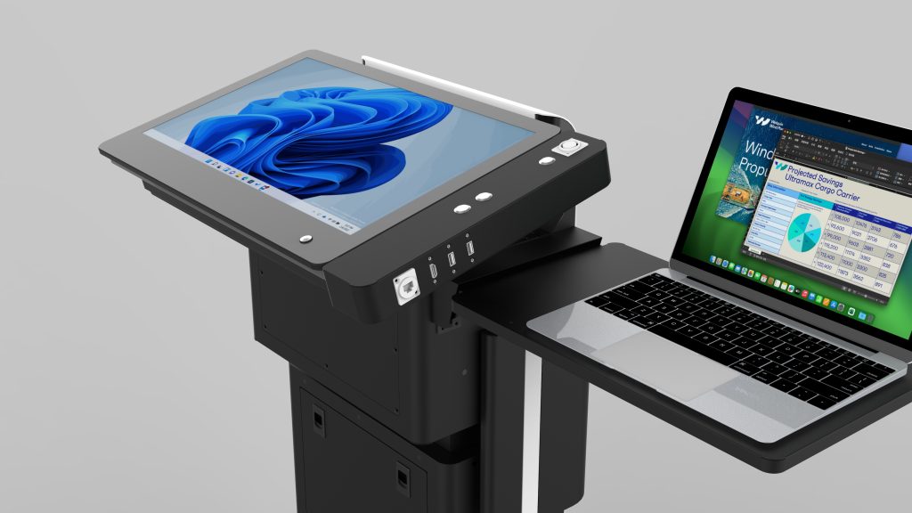 GSPAD1053 interactive lectern with gooseneck mic